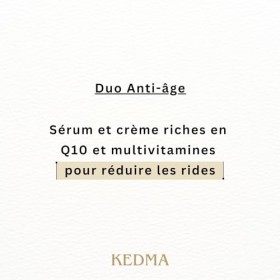 Kedma - Set Précieux Platine avec Sérum et Crème - Anti-Âge et Raffermissant - Q10 et Multivitamines - 50g + 30g
