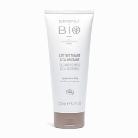 SéréniBio Lait Nettoyant Centella Asiatica - Soin Professionnel Certifié Bio Végan et Équitable - Apaise et Nettoie - Lait Ne