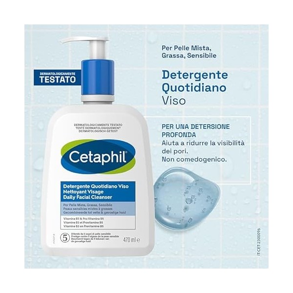 Cetaphil Nettoyant visage quotidien 473 ml