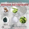 Nezeni Mousse nettoyante démaquillante pour tous types de peau et peaux sensibles 200 ml | 14 ingrédients actifs | Végétalien