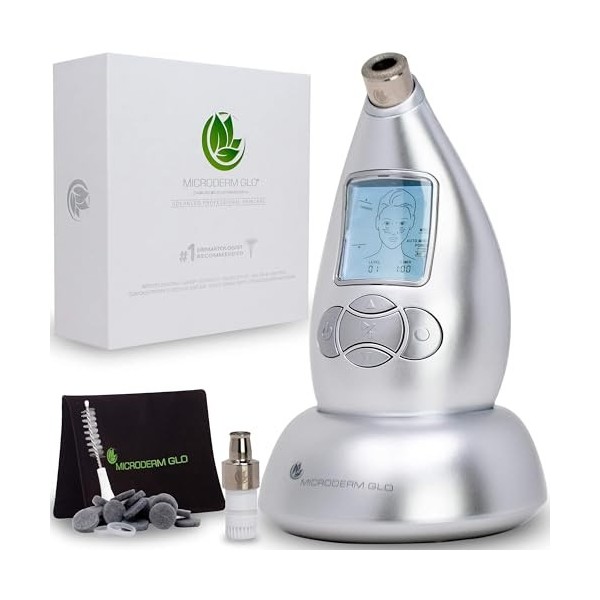 Microderm GLO Diamond Machine de microdermabrasion et outil daspiration Kit de micro dermabrasion clinique, système avancé d