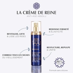 TAAJ | La Crème de Reine - MAHARANI | Actifs Anti-Âge puissants | Revitalisée & Repulpée, la peau est visiblement plus jeune 