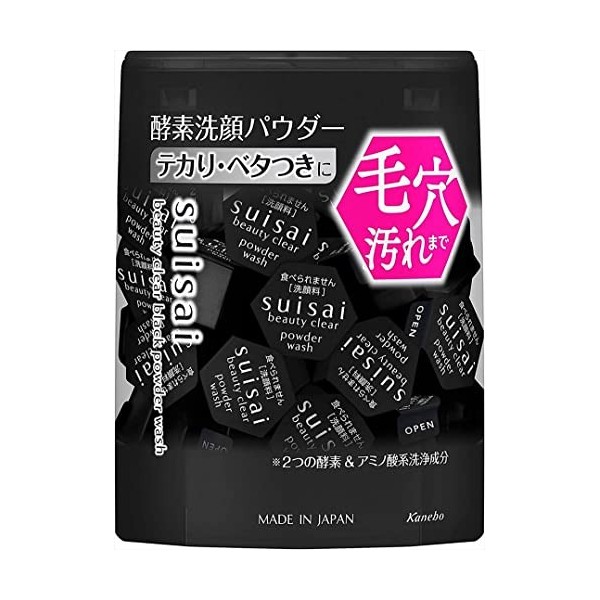 Kanebo Suisai Beauty Clear Black Face Wash Powder 0,4 g – 32 pièces