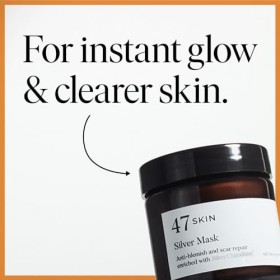 47 Skin Nettoyant quotidien anti-imperfections et cicatrices – Nettoyant chitoderm argenté pour une peau plus lisse et plus c