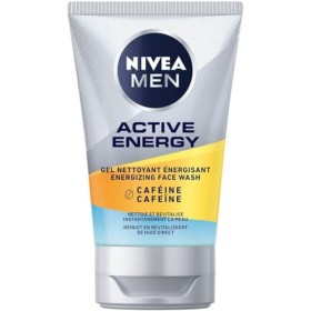 NIVEA MEN Active Energy Gel nettoyant énergisant 1 x 100 ml , soin visage homme à laction revitalisante, gel purifiant visa