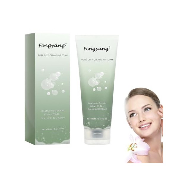 Fengyang® Pore Cleansing Oil, Cleansing Oil, Heartleaf, Heartleaf Pore Control Cleansing Oil, Nettoyant Moussant pour Le Visa