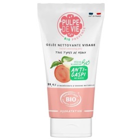 Pulpe de Vie - Gelée Nettoyante Visage THE Cleanser 150ml - Anti-gaspi ! Pêche - Mousse Gourmande pour Peau Douce - Routine V