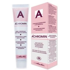 Achromin - Crème blanchissant pour les taches sombres, taches de vieillesse et post-grossesse, taches brunes - 45 ml