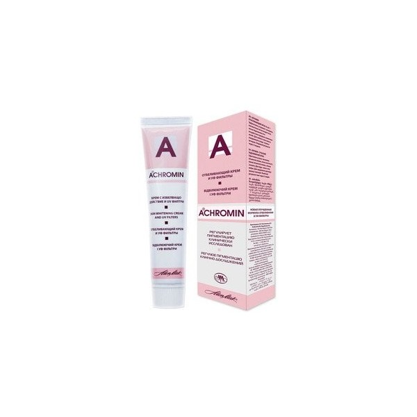 Achromin - Crème blanchissant pour les taches sombres, taches de vieillesse et post-grossesse, taches brunes - 45 ml
