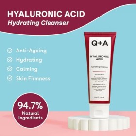 Q+A Gel nettoyant à lacide hyaluronique pour visage, 125ml