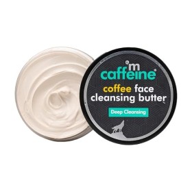 mCaffeine Coffee Face Cleansing Butter - Shea Butter and Coconut Oil Infused - Non-Greasy Oil Cleanser - Suitable for All Ski