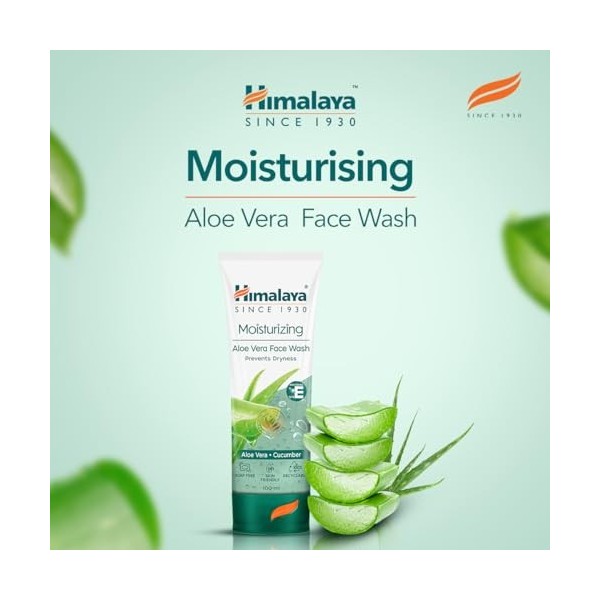 Himalaya Hydratant Aloe Vera Visage Laver, 150 ml