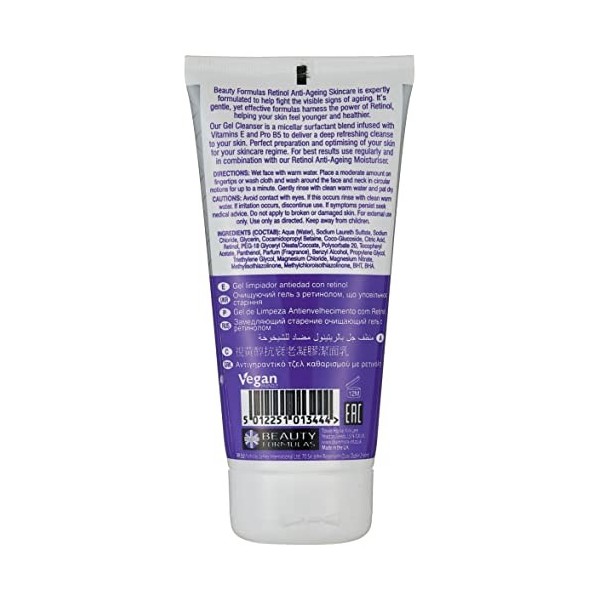 BEAUTY FORMULAS Nettoyant rétinol 150 ml