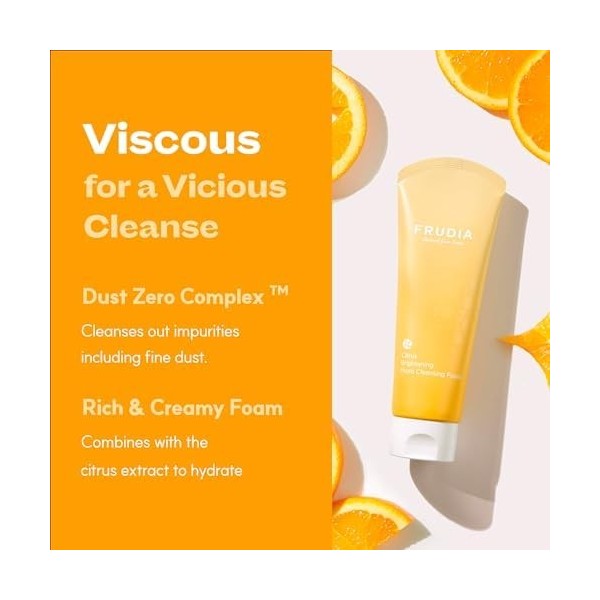 Frudia. Mousse Nettoyante Citron Brightening Cleansing Foam