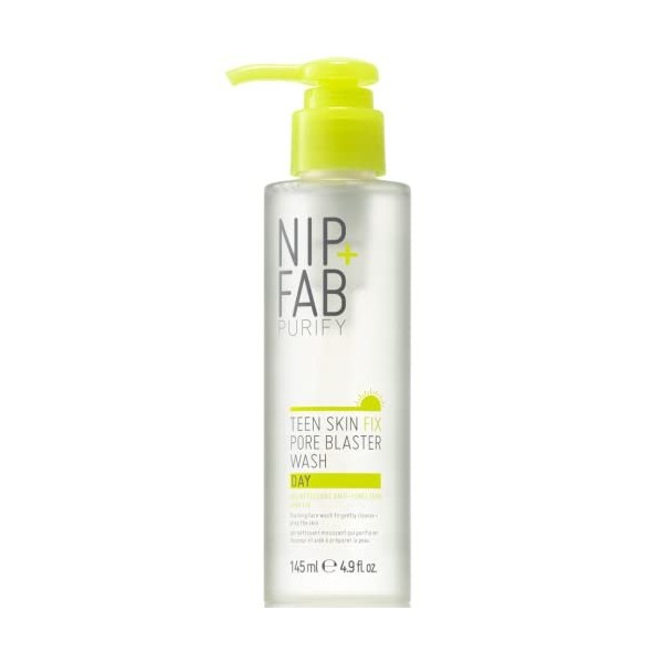 Nip+Fab Teen Skin Fix Pore Blaster Nettoyage De Jour Du Visage À LAcide Salicylique | Huile DArbre À Thé Nettoyant Purifian