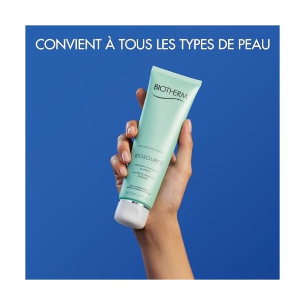 Biotherm, Biosource Gel Nettoyant, Tonifie et Purifie, Enrichi en Plancton de Vie et Zinc, Tous Types de Peau, 150 ml