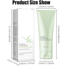 Hydrate et Nettoie la Peau en Profondeur,Exfoliating Scrub,Gel Exfoliant Doux pour le Visage et le Corps,Gel Exfoliant Purifi