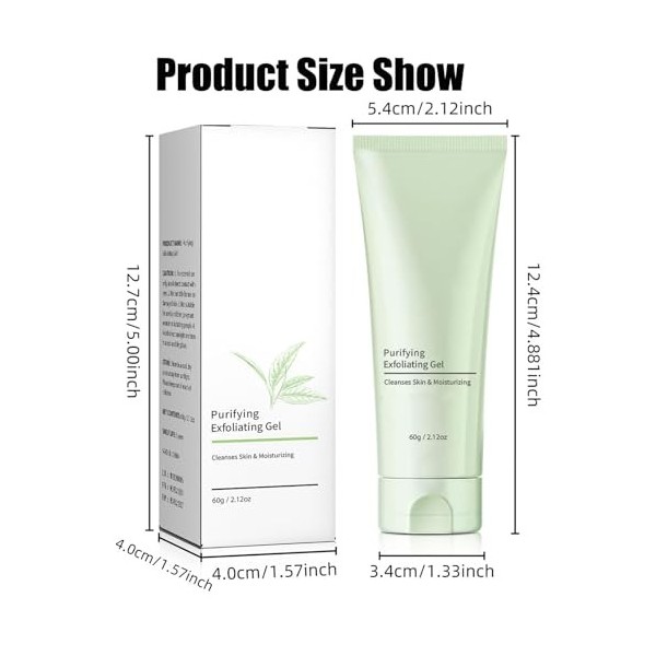 Hydrate et Nettoie la Peau en Profondeur,Exfoliating Scrub,Gel Exfoliant Doux pour le Visage et le Corps,Gel Exfoliant Purifi