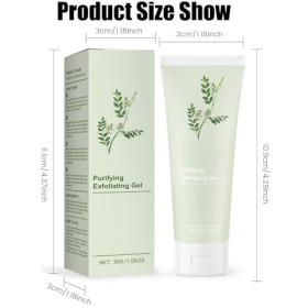 Hydrate et Nettoie la Peau en Profondeur,Exfoliating Scrub,Gel Exfoliant Doux pour le Visage et le Corps,Gel Exfoliant Purifi