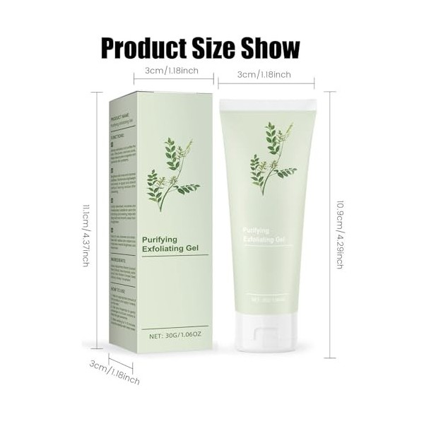 Hydrate et Nettoie la Peau en Profondeur,Exfoliating Scrub,Gel Exfoliant Doux pour le Visage et le Corps,Gel Exfoliant Purifi