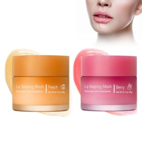 Tkekruh 2PC Lip Mask, Masque à Lèvres, sleep Lip Mask, Coussinets Hydratants pour les Lèvres, Apaise et Hydrate, pour le Soin