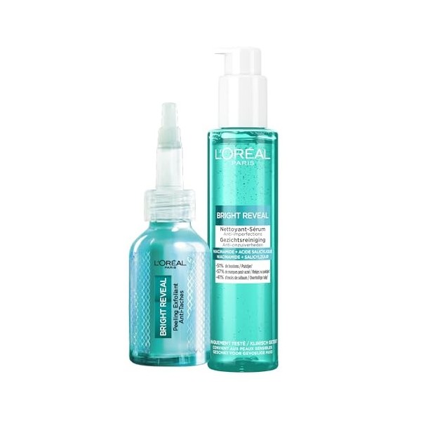 LOréal Paris Routine Anti Imperfections Peeling Exfoliant + Nettoyant Enrichi En Acide Salicylique