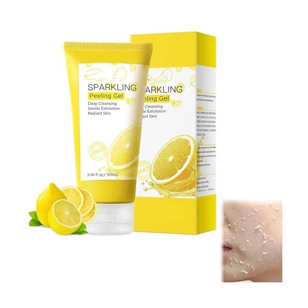 Gel Blanchiment Exfoliant,Blanchissante Crème Exfoliant Gel,Gommage Au Gel Exfoliant,Gel Peeling Exfoliant Éclaircissant,Gomm