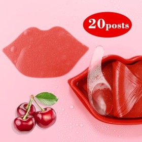 Tkekruh 20 Pièces Lip Mask, Masque à Lèvres, Coussinets Hydratants pour les Lèvres, Exfolie, Revitalise, Apaise et Hydrate, p