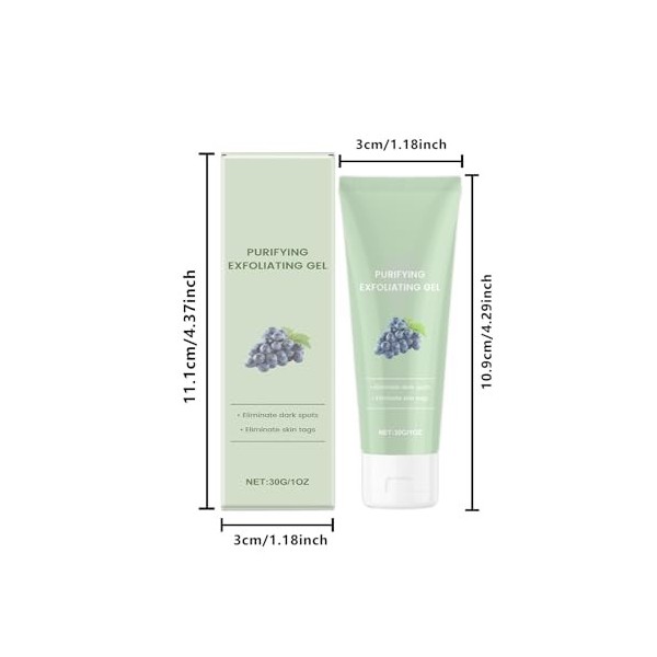 Dyceittdia 2pcs Gel Exfoliant, Gel Exfoliant Naturel, Gel Exfoliant doux, Pour un Nettoyage en Profondeur et une Hydratation 