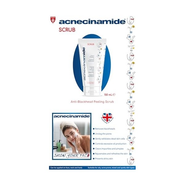 Acnecinamide Gommage exfoliant, 150 ml