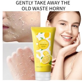 KOAHDE Gel Peeling Naturel au Citron,Gel Exfoliant pour le Nettoyage en Profondeur de la Peau,Gommage Visage Femme,Gel Exfoli
