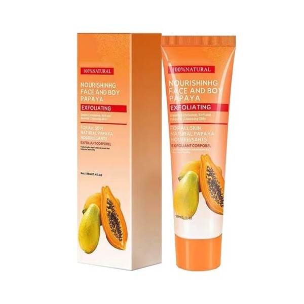 Gel Blanchiment Exfoliant,Gel Peeling naturel à la Papaye,Gel Exfoliant pour le Nettoyage en Profondeur de la Peau,Gel Exfoli