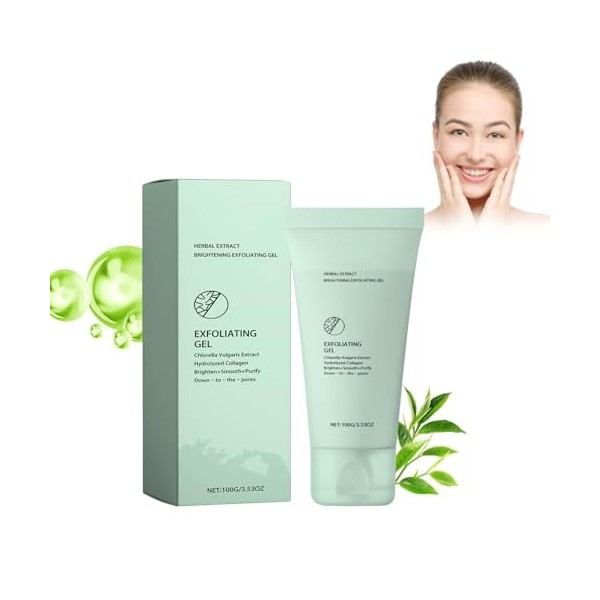 Gel Exfoliant Pour Le Visage, Gel Exfoliant éclaircissant, Exfoliant Visage Nettoyant En Profondeur, Gel Exfoliant Naturel, N