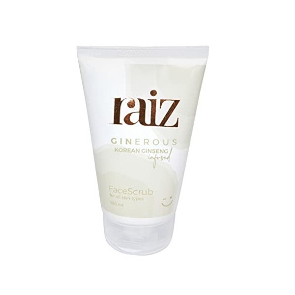 Mawans Raiz Ginerous Gommage exfoliant pour le visage pour une peau éclatante | Gommage visage au ginseng coréen et noix pour