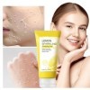 Gommage Au Gel Exfoliant,Gel Gommant pour le Visage,Blanchissante Crème Exfoliant Gel,Gel de nettoyant Exfoliant à lorange,G