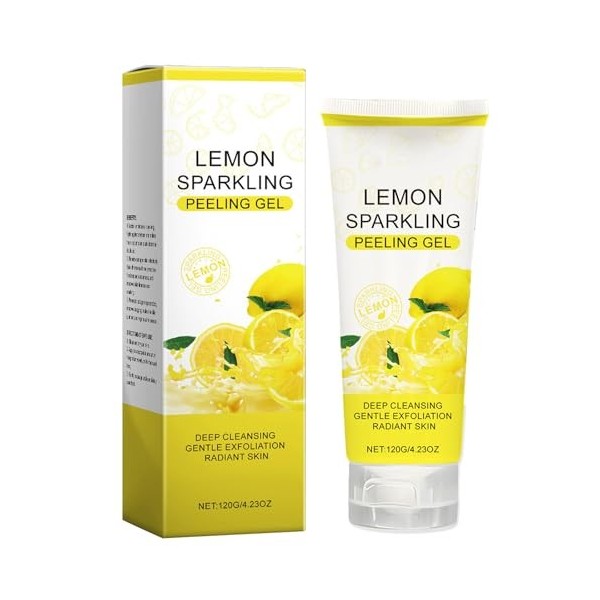 Gel Peeling Exfoliant Éclaircissant,Gel Blanchiment Exfoliant,Gommage Au Gel Exfoliant,Gommage Visage Femme,Gel Gommant pour 