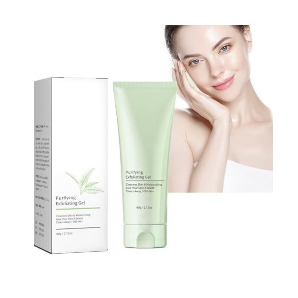 1 Pcs Gel Exfoliant Purifiant, Gel Peeling Exfoliant, Crème Purifiante Corps, Gel Exfoliant Exfoliant Visage et Corps, Nettoy