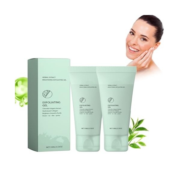 Pemarlis 2pcs Gel de blanchiment exfoliant, gel blanchissant pour le corps,crème exfoliante éclaircissante, gel exfoliant, Ge