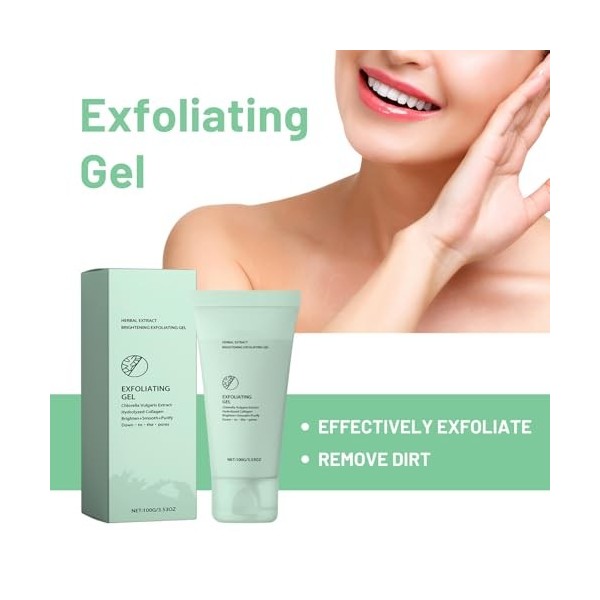 Pemarlis 2pcs Gel de blanchiment exfoliant, gel blanchissant pour le corps,crème exfoliante éclaircissante, gel exfoliant, Ge