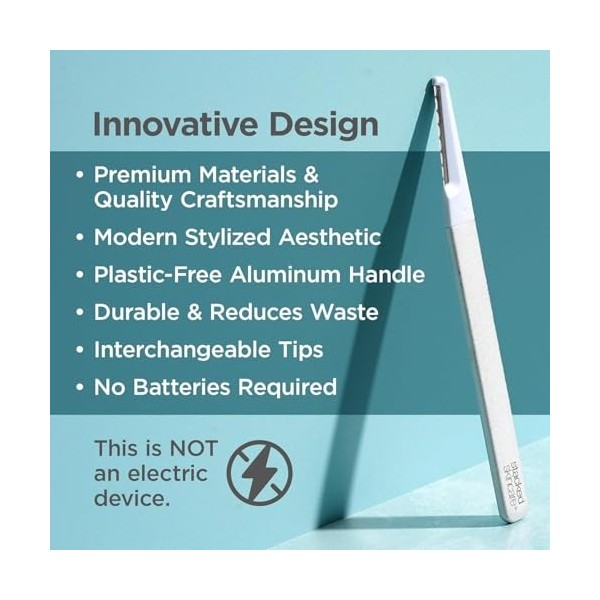 StackedSkincare Dermaplaning Outil exfoliant pour le visage | Peau lisse, radieuse et éclatante | Pas besoin de brosse ou de 