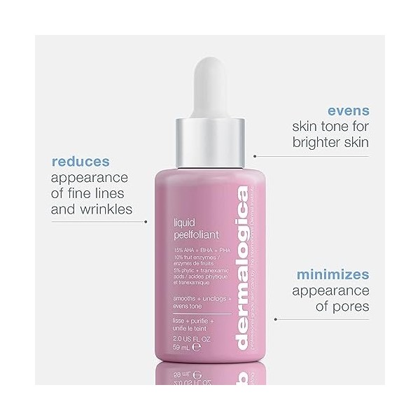 Dermalogica Liquid Peelfoliant 59ml - Peeling professionel à domicile 30% aha + bha + pha , lisse les rides et ridules, unif
