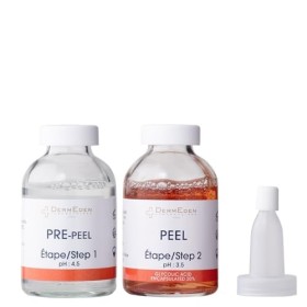 Laboratoires DermEden – Advanced Peel 2x30ml – 2 étapes Pre-Peeling + Peeling - Traite l’Hyperpigmentation, les Rides et les 