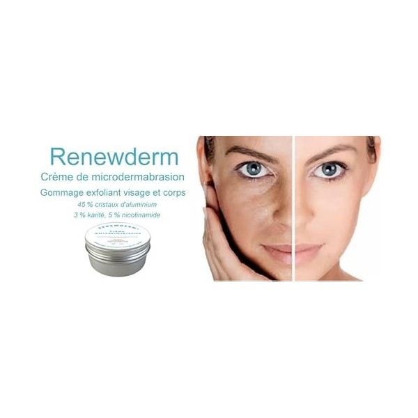 Renewderm Crème de microdermabrasion profesionelle 45% de microcristaux . Gommage exfoliant visage et corps.