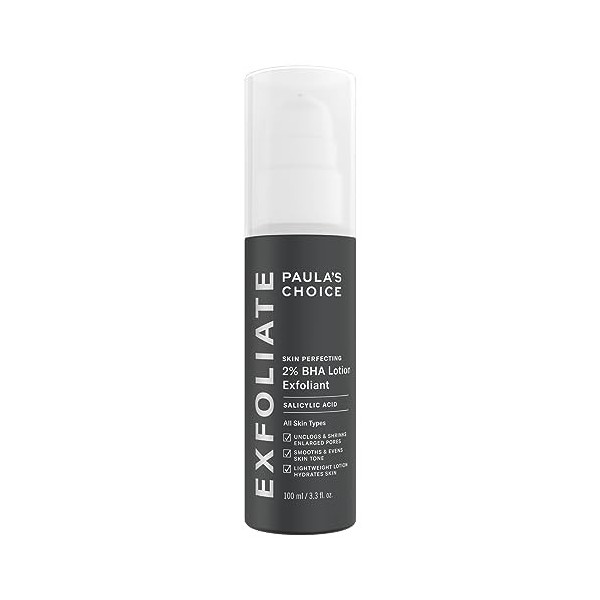 Paulas Choice SKIN PERFECTING 2% BHA Lotion Exfoliant - Peeling Visage Réduit les Points Noirs, les Imperfections & Pores Di
