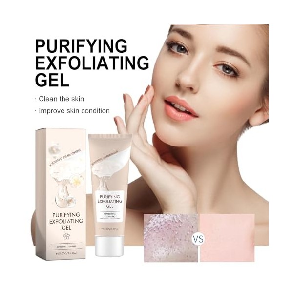 KOAHDE Gommage Visage,Gommage Peeling Corps,Gel Gommage Hydratant,Gommage Visage Femme,Exfoliant Visage,Blanchissante Crème E