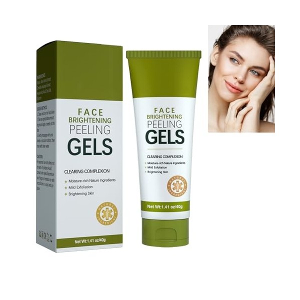 KOAHDE Gel Peeling Exfoliant Éclaircissant,Gommage Corps Exfoliant,Exfoliant pour le Visage,Gel Gommage Hydratant,Gommage Vis