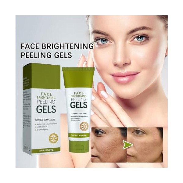 KOAHDE Gel Peeling Exfoliant Éclaircissant,Gommage Corps Exfoliant,Exfoliant pour le Visage,Gel Gommage Hydratant,Gommage Vis