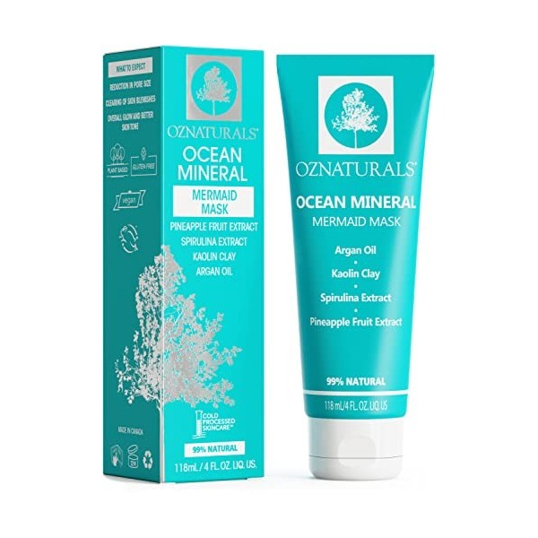 OZNaturals Ocean Mineral Pore Minimizing Gentle Facial Nettoyant For Normal, Oily, Dry, Combination And Sensitive Skin 4 Fl O