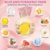 Turmeric Kojic Acid Exfoliating Cleansing Pads, Curcuma à Lacide Kojique Dissolvant de Taches Foncées Pour le Visage et le C