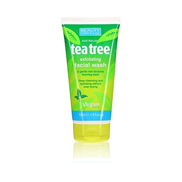 Beauty Formulas Tea Tree Exfoliating Facial Wash 150ml